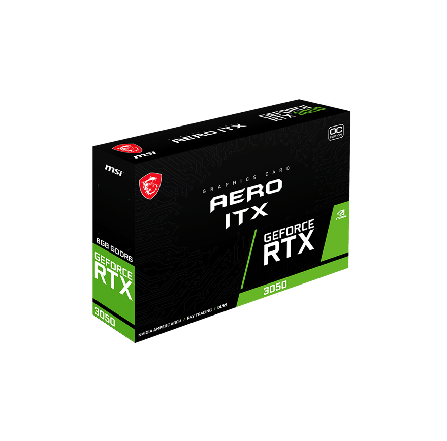 Видеокарта MSI GeForce RTX 3050 AERO ITX 8G OC