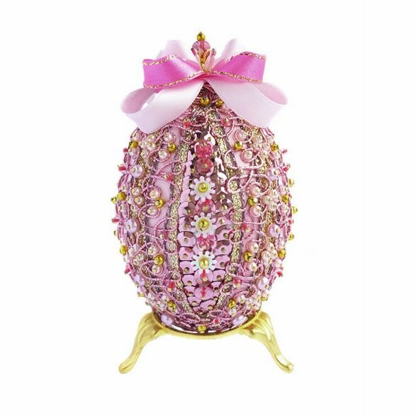 Набор для создания украшения Филигрис "Космея", декоративное яйцо, розовое