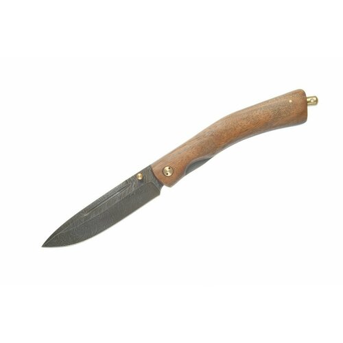 фото Нож складной попутчик, орех (дамасская сталь) марычев с.е.