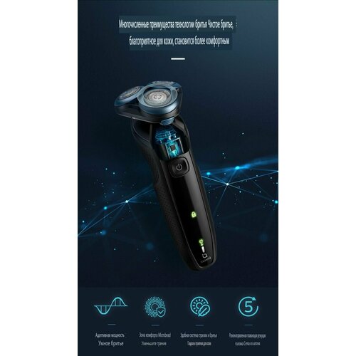 Технология бритвы PHILIPS Honeycomb X Razor SkinEase, успокаивающая мышцы, бритва X5003/00