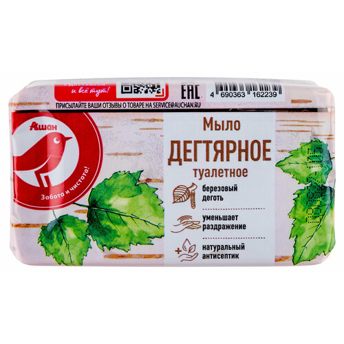 Мыло ашан Красная птица Дегтярное, 140 г