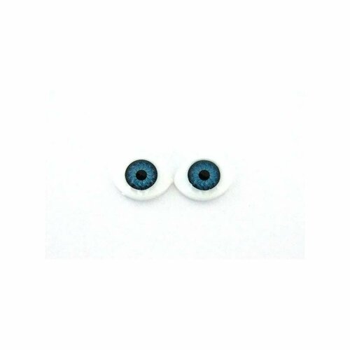 Глаза для игрушек, овальные, голубые, 1 упаковка глаза для игрушек стеклянные синие 1 упаковка