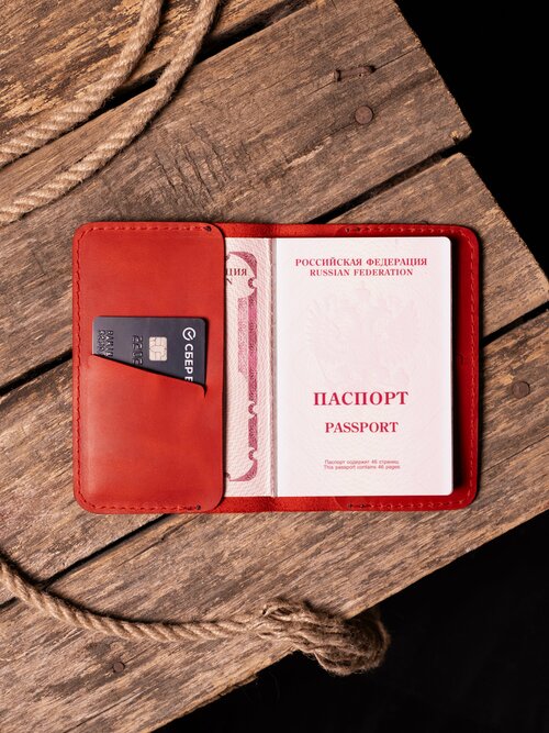 Обложка для паспорта RANCHO, красный