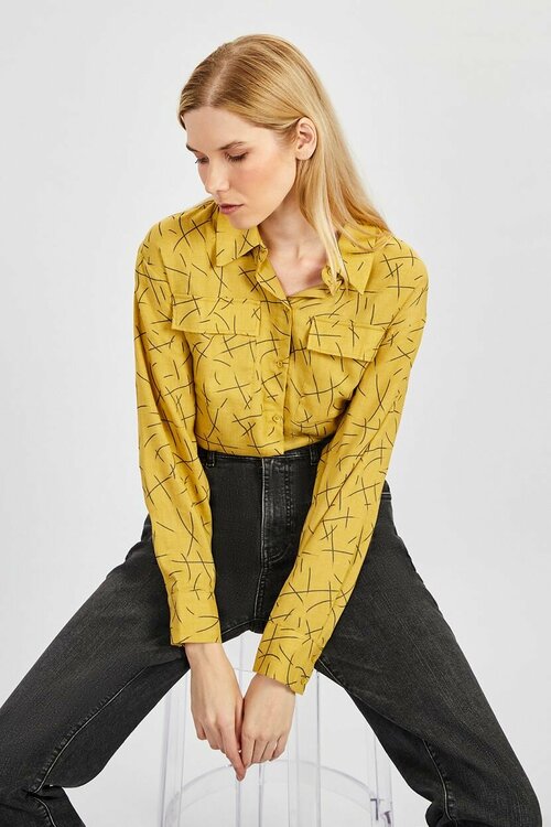 Блуза  Baon, размер 48, желтый