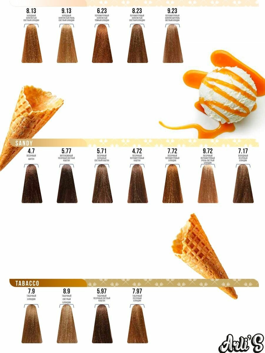 Обзор: Arli's Story Cтойкая крем-краска с кератином Supercolor Color Cream 8.13 Холодный золотистый светлый блондин, 60 мл