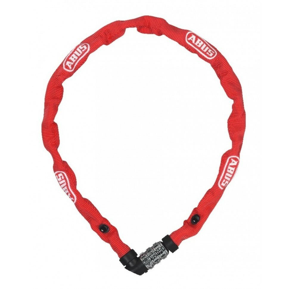 Велозамок цепной ABUS 1200/60 Web, кодовый, красный
