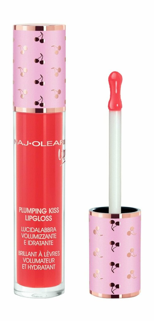 Увлажняющий блеск для губ 9 raspberry red Naj Oleari Plumping Kiss Lipgloss