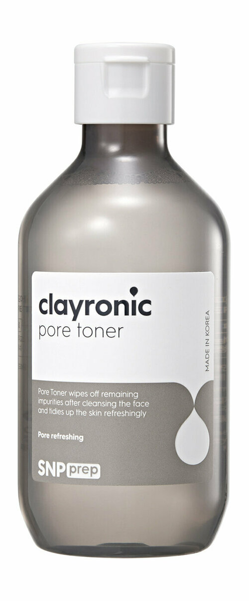 Освежающий и сужающий поры тоник для лица с глиной SNP Prep Clayronic Toner