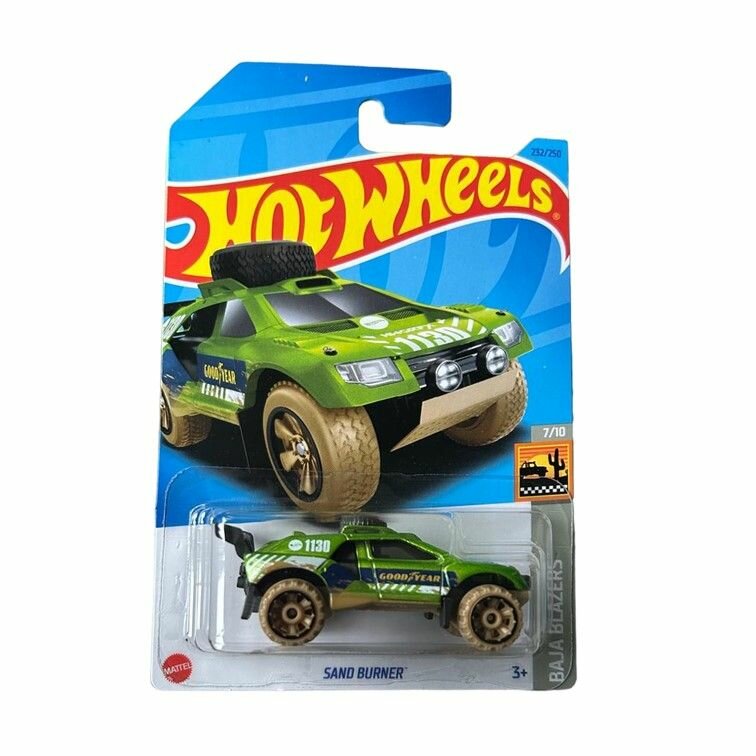 HKG77 Машинка игрушка Hot Wheels металлическая коллекционная Sand Burner салатовый