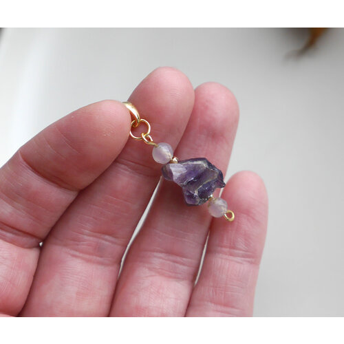фото Подвеска, лабрадорит, аметист, фиолетовый saimon_znaet