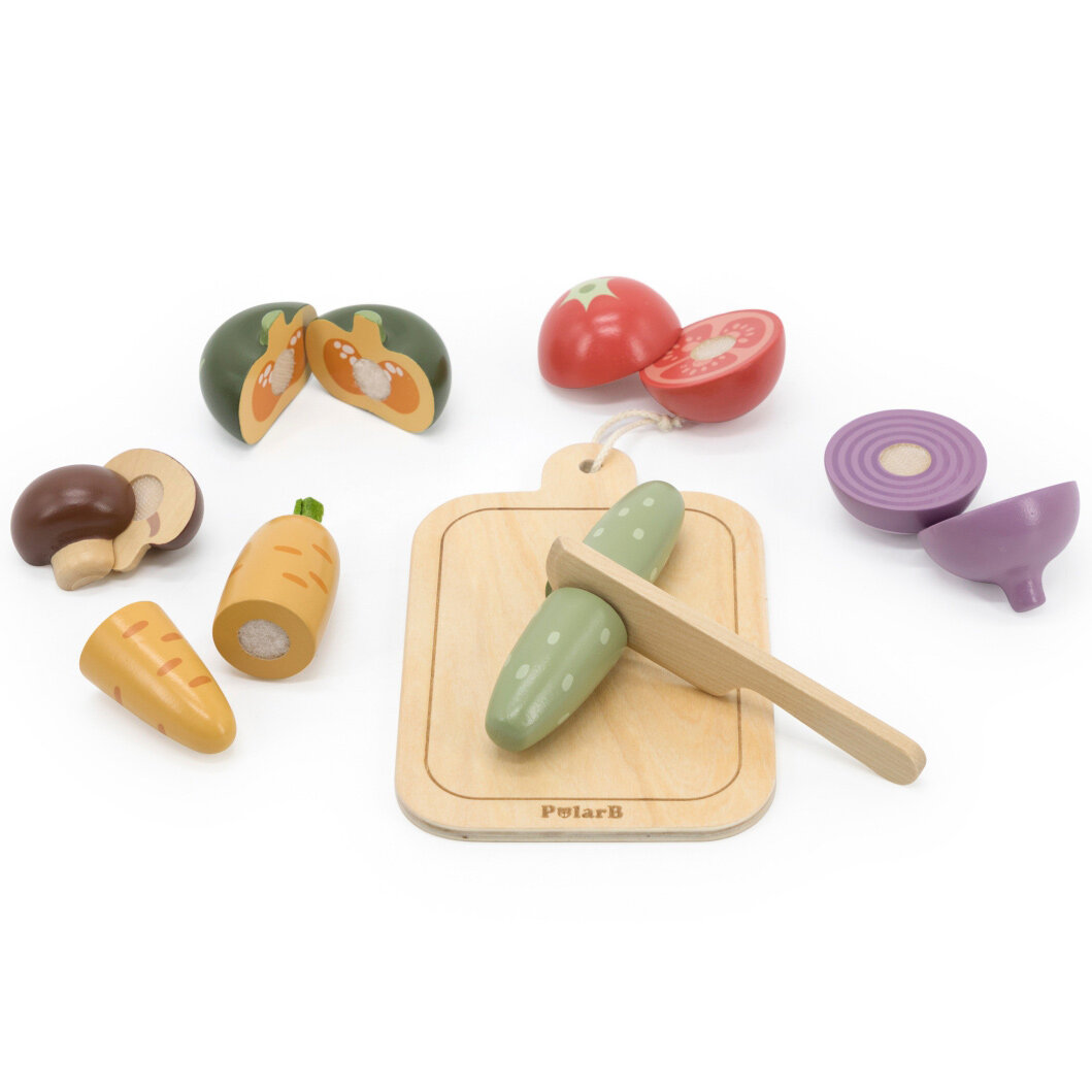 фото PolarB VIGA PolarB Набор Режем овощи 8 предметов 44212 с 1,5 лет