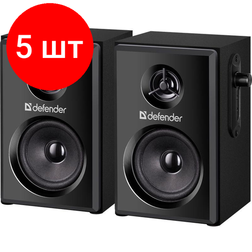 Комплект 5 штук Акустическая система 20 Defender SPK 270 черный 10 Вт питание от USB 1628500₽