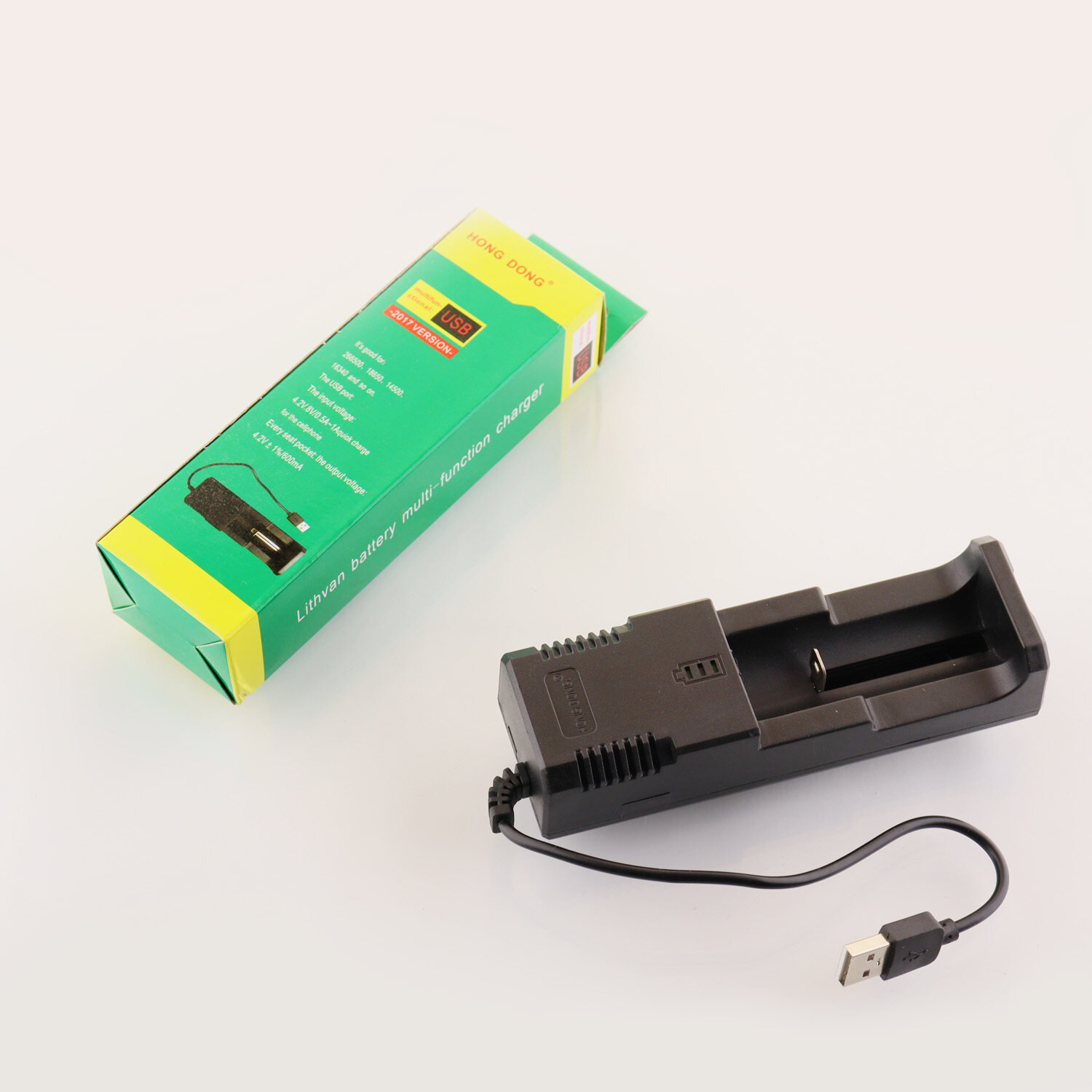 Зарядное устройство для АКБ 4,2V 0,6A (USB-порт, 1 слот)