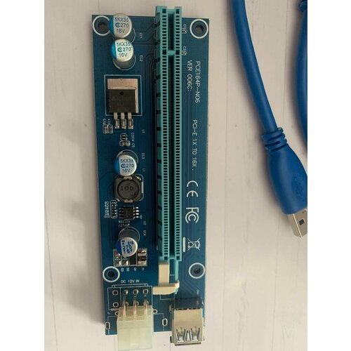 адаптер для дополнительной видеокарты открытые разработки m2 pci e riser Рейзер 6 пин VER006C 6-pin и SATA