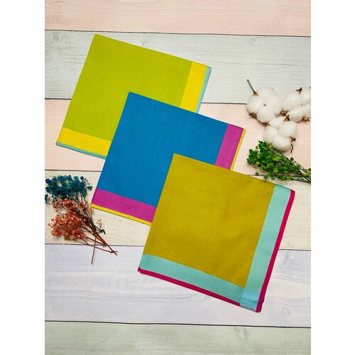 фото Носовой платок , бирюзовый, желтый renatex