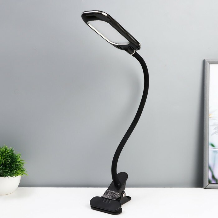 RISALUX Настольная лампа "Лисен" LED 5Вт 3000-6000К USB черный 6,5х29х35 см RISALUX
