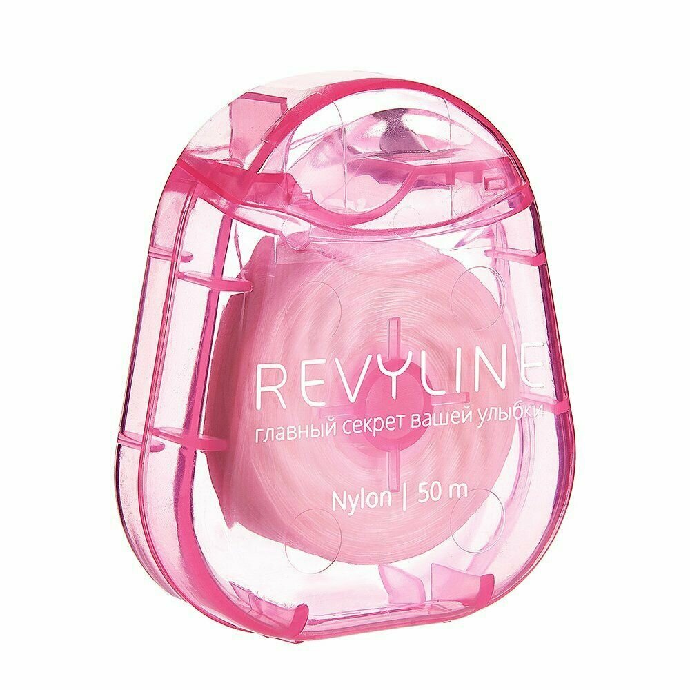 Зубные Нити Зубная нить Revyline 50 м вощеная объемная, вкус Bubble Gum, высокая прочность, в индивидуальной упаковке, флосс