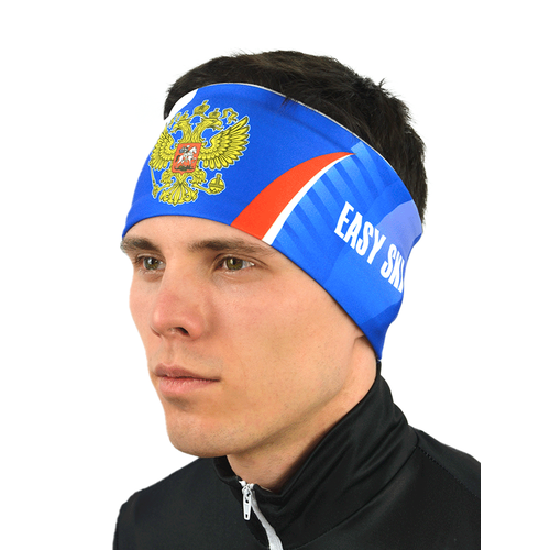 фото Повязка easyski повязка спортивная бандана унисекс для взрослых и детей, размер l, синий/красный/желтый