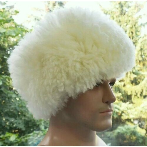 Кубанка белая с синим верхом