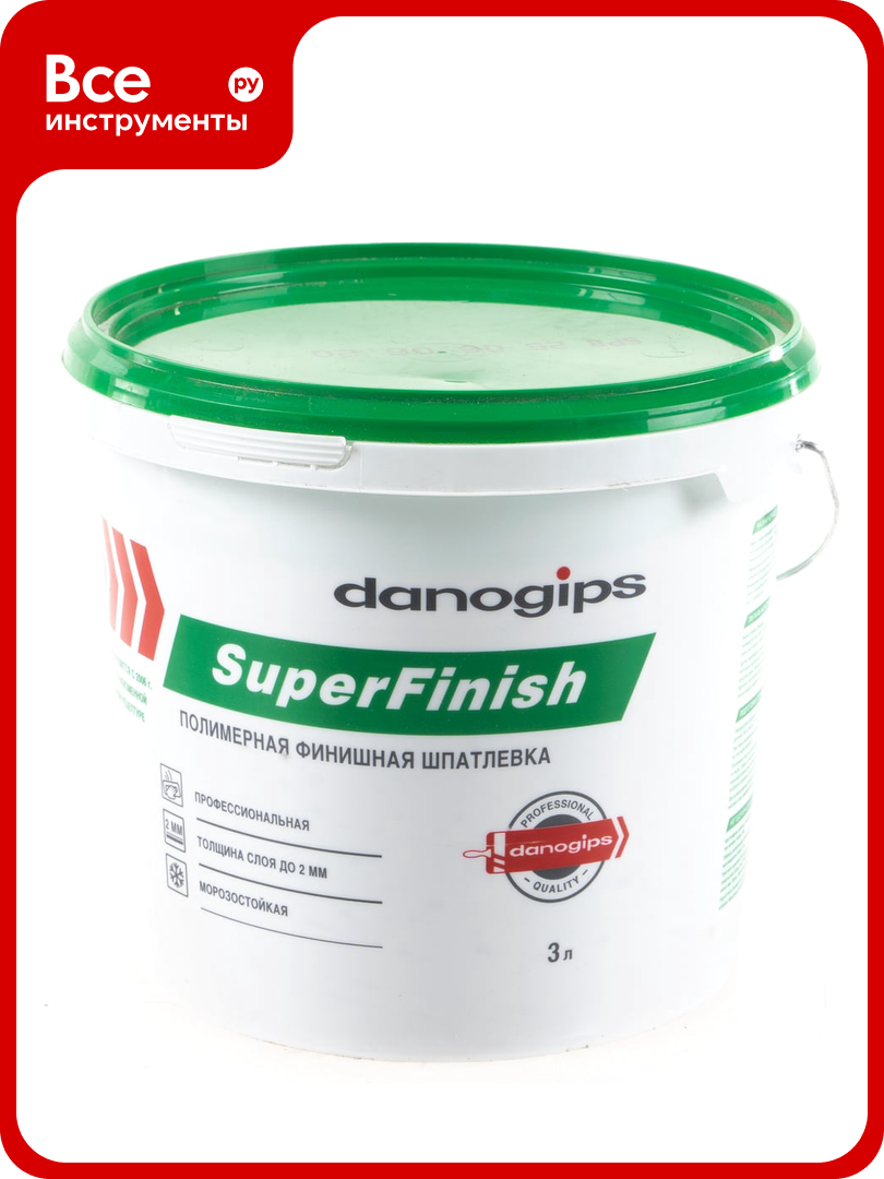 Шпатлевка универсальна SUPER FINISH (3 л) DANOGIPS 606395
