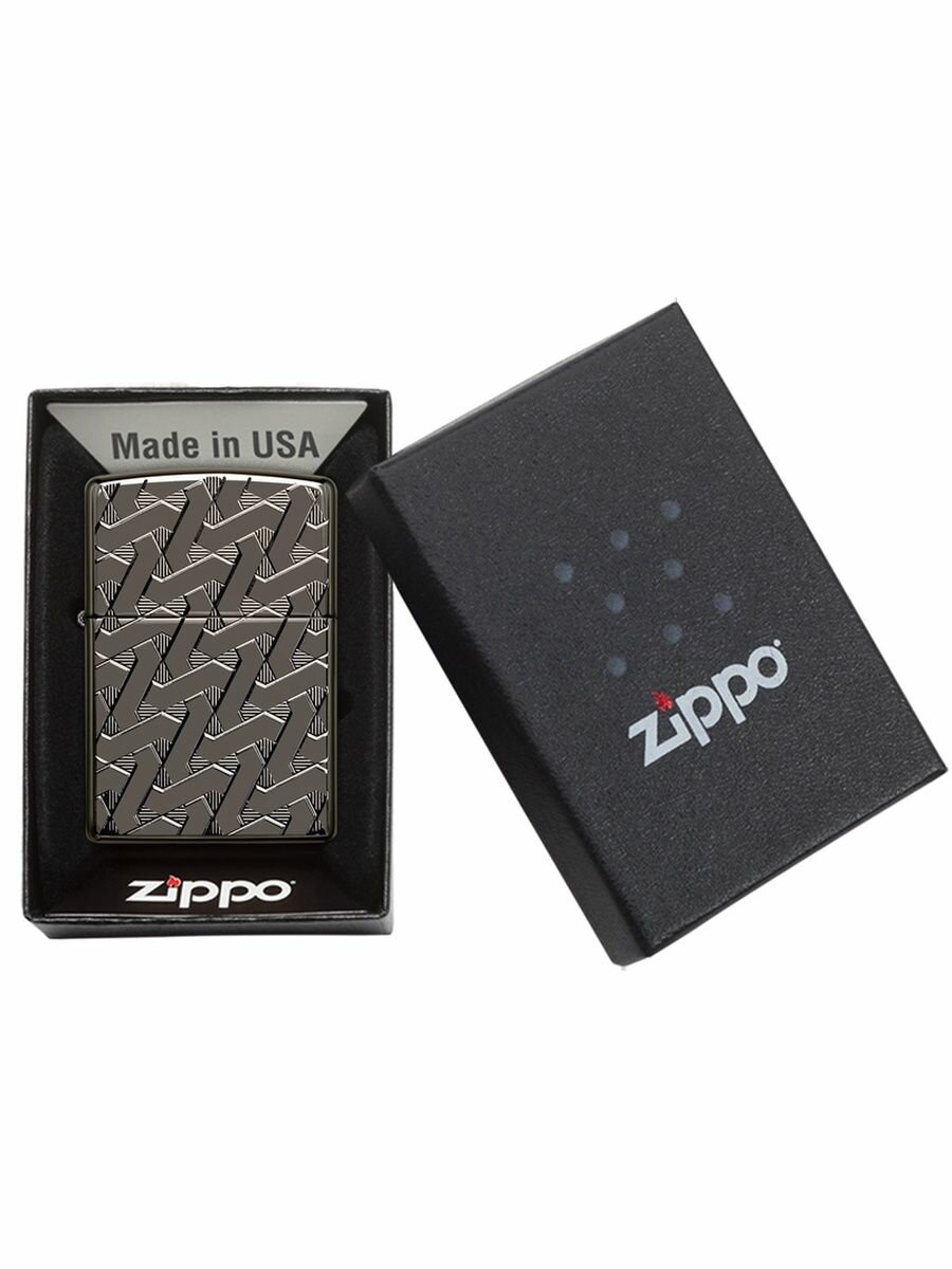 Зажигалка Armor с покр. High Polish Black Ice, черная Zippo 49173 GS - фотография № 11