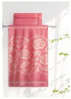 Aquarelle Полотенце Розы роскошные банное 70х140 см нежно-розовый/орхидея