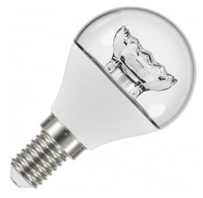 LEDVANCE Лампа светодиодная LED STAR CLASSIC P 40 5.4W/830 5.4Вт шар 3000К тепл. бел. E14 470лм 220-240В прозр. пласт. OSRAM 4052899971622