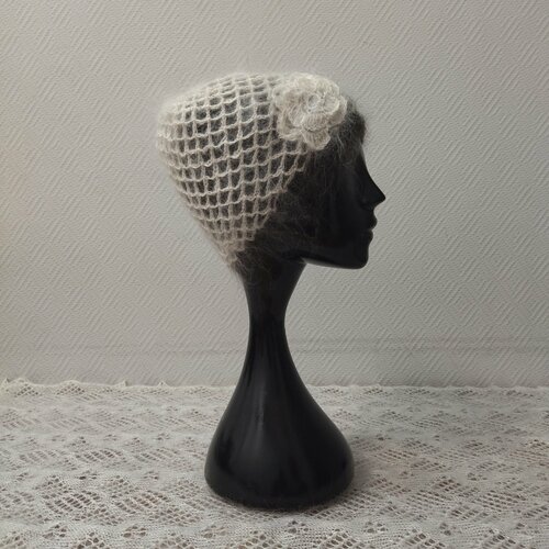 Берет  зимний, размер 56/60, белый