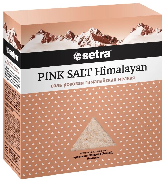 Setra Соль Гималайская розовая мелкая, 500 г