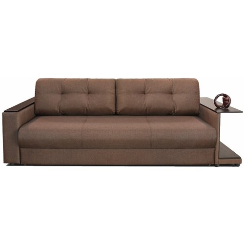 Прямой диван кровать AH! DIVAN (АхДиван) Анкона А 248х105х84, раскладной механизм еврокнижка, БНП, бежевый велюр, правый