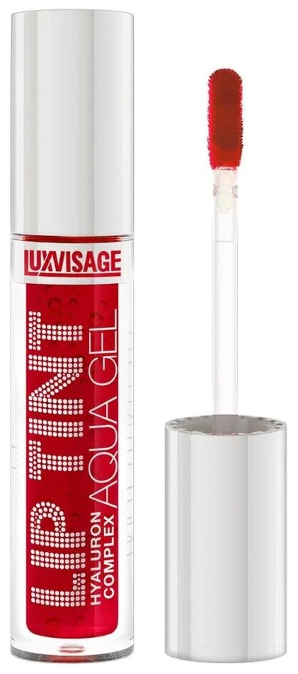 Luxvisage Блеск для губ Тинт LIP TINT AQUA GEL гиалуроновый комплекс тон 02 Sexy Red