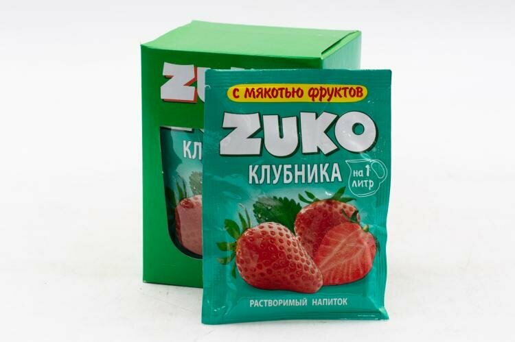 Растворимый напиток ZUKO Клубника 20 гр Упаковка 12 шт