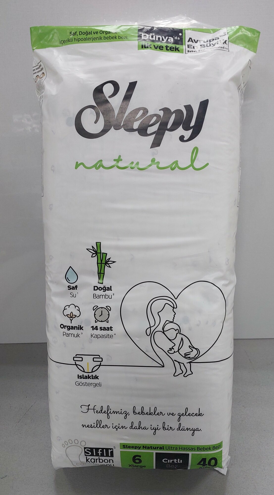 Подгузники Sleepy Natural XL 6, 15-25кг, 40шт. - фото №10