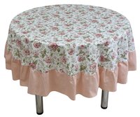 Скатерть Fresca Design English rose с рюшей (skr04.2) 185 см розовый