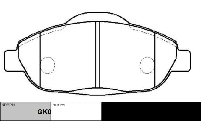 Колодки тормозные передние (новый № GK0908) Peugeot 3008 308 (4A_ 4C_) 308 CC 308 SW