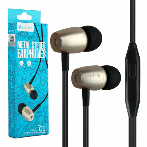 Наушники Celebrat G1 золото 576₽