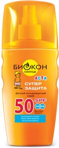 Биокон Детский солнцезащитный спрей SPF 50, 160 мл