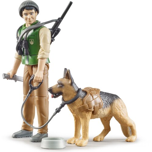 Фигурка охотника с собакой фигурка газонокосильщика с аксессуарами 62 103 bruder