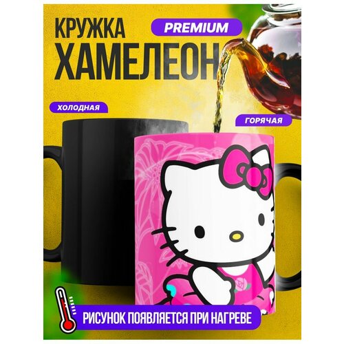 Кружка хамелеон детская "Hello Kitty, Хеллоу Китти"