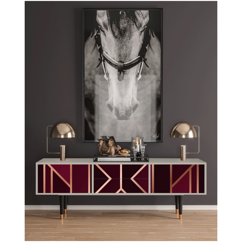 ТВ-Тумба - STORYZ - T4 Burgundy Jewelery, 170 x 59 x 48 см, Антрацит