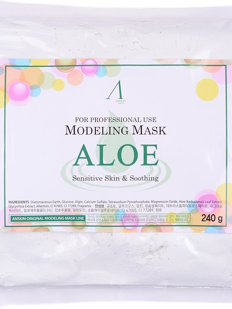 Anskin Альгинатная маска Aloe Modeling Mask с экстрактом алоэ, 240 гр.