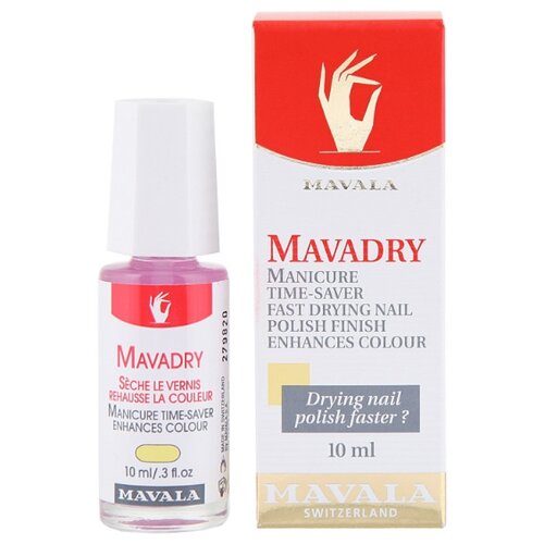 Mavala Верхнее покрытие Mavadry, бесцветный, 10 мл charme pro верхнее покрытие recovery бесцветный 10 мл