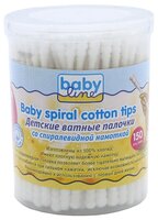 Ватные палочки Baby Line детские со спиралевидной намоткой 150 шт. банка