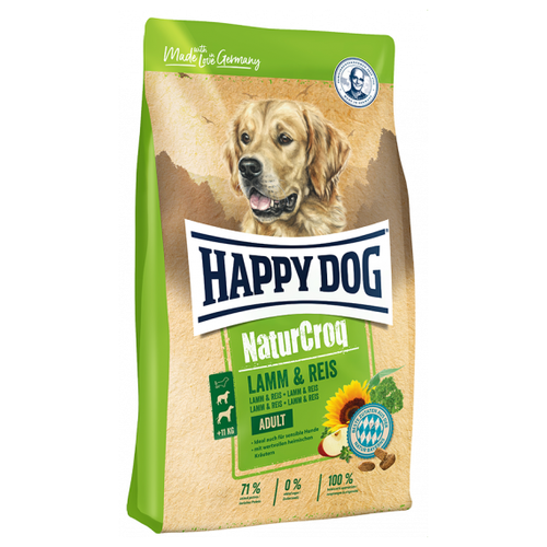 Сухой корм для собак Happy Dog NaturCroq, при чувствительном пищеварении, для здоровья кожи и шерсти, ягненок, с рисом 1 уп. х 1 шт. х 15 кг