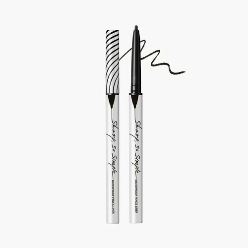 подводка карандаш для глаз clio sharp so simple waterproof 0 65 мл CLIO Водостойкий карандаш для глаз Sharp So Simple Pencil Liner (01 Black)