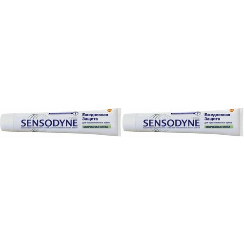 Зубная паста, Sensodyne, F ежедневная защита, морозная мята, 65 г, 2 шт зубная паста sensodyne ежедневная защита морозная мята 65 гр х 2 шт