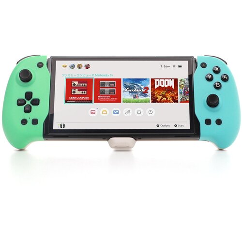 беспроводной геймпад dobe для nintendo switch oled tns 1125 Геймпад беспроводной DOBE для Nintendo Switch/Switch OLED, зеленый+синий