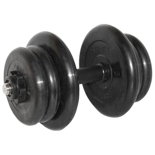 Гантель разборная MB Barbell null 21.5 кг, резина черный