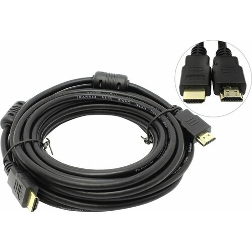 Кабель соединительный аудио-видео PREMIER HDMI (m) - HDMI (m) , ver 1.4, 15м, GOLD, ф/фильтр, черный [5-813 15.0] кабель соединительный аудио видео premier 5 813 hdmi m hdmi m ver 1 4 3м ф фильтр черный [5 813 3 0]