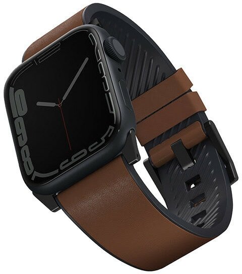 Ремешок Uniq Straden Waterproof Leather/Silicone для Apple Watch 49/45/44/42 мм